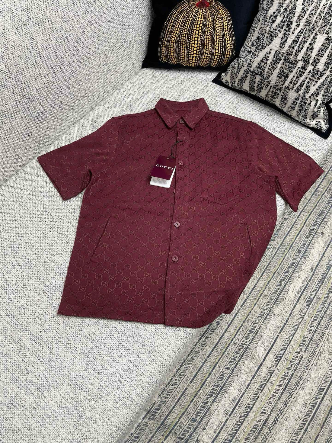 CHEMISE EN COTON OXFORD GUCCI SUPREME