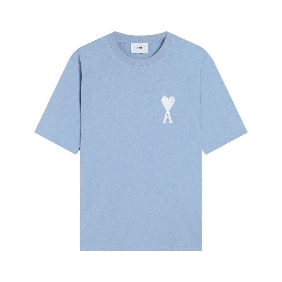 T-shirt blanc à petit logo ami de cœur beige
