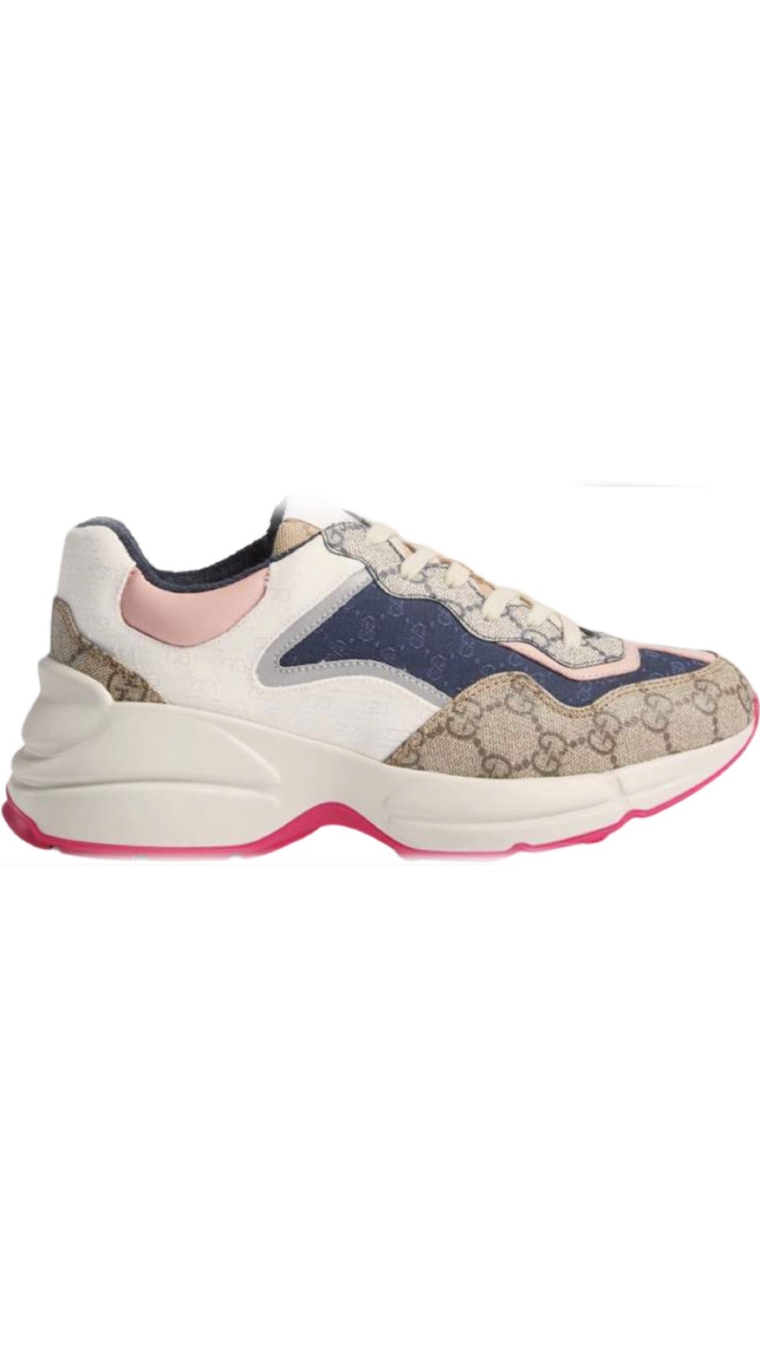 Sneakers Gucci Rython rose facture