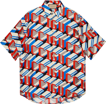 Chemise logo imprime gucci