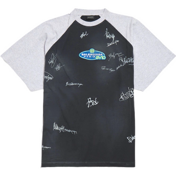 T-SHIRT À MANCHES RAGLAN BANANA OVERSIZE POUR HOMME EN BLANC EFFET SALI/BLEU BLCG