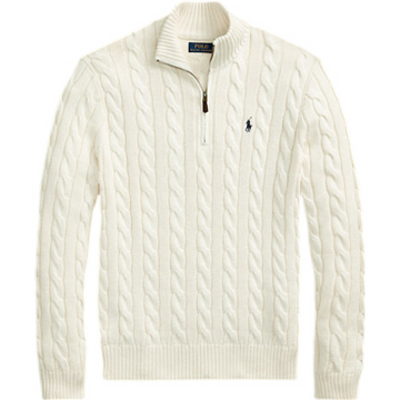 PULL RALPH BLANC ZIPPÉ