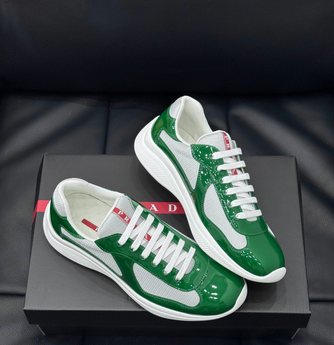 Sneakers Prada America´s Cup Gomme & tissu bike green 10/10