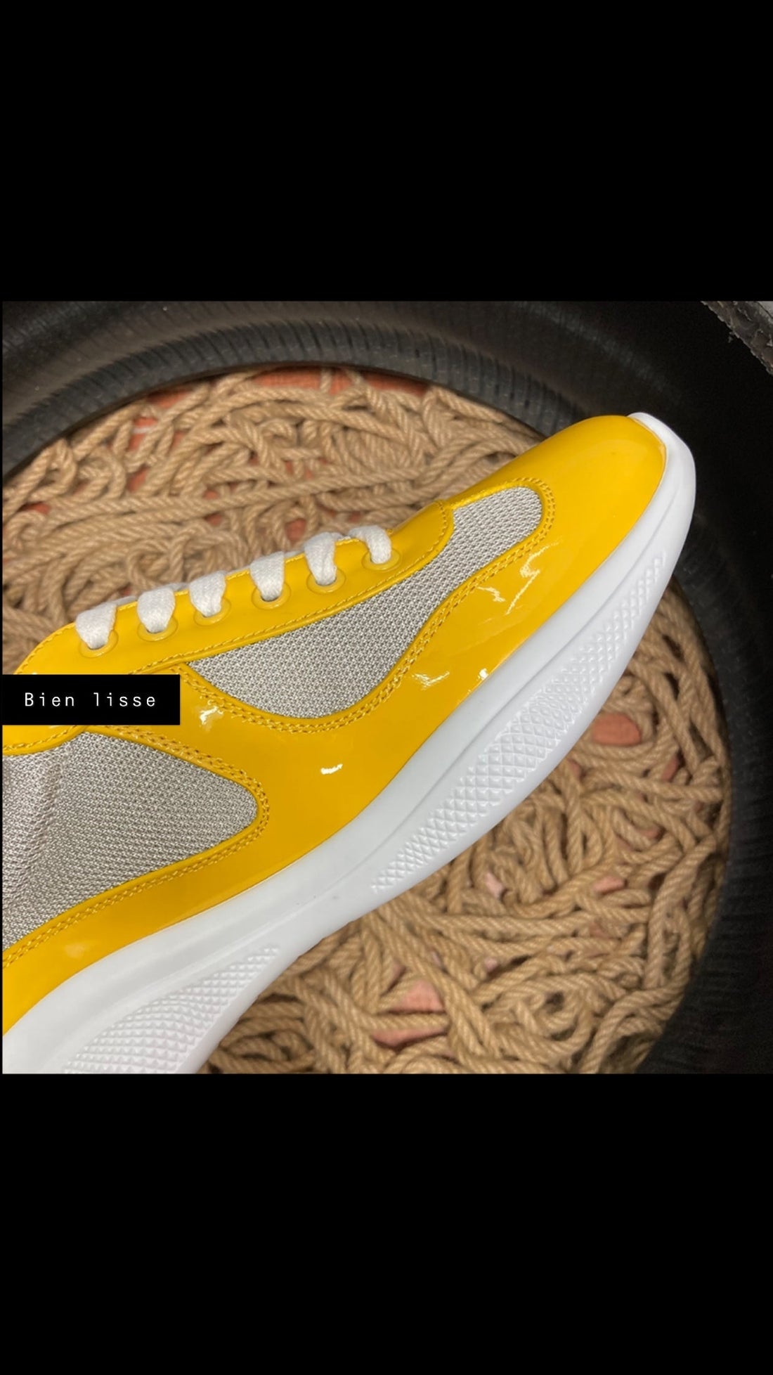 Sneakers Prada America ´ s Cup  tissu bike lisse yellow