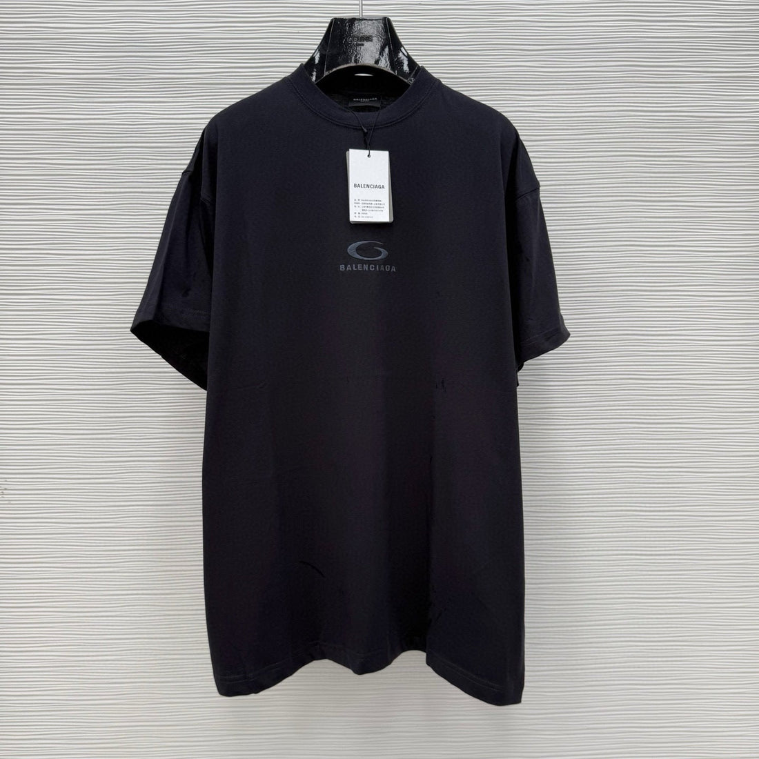 T-SHIRT LOOP SPORTS ICON OVERSIZE POUR HOMME EN NOIR DÉLAVÉ BALENCIAGA