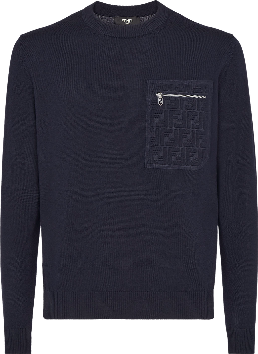 Pull en laine bleu marine FENDI 10/10