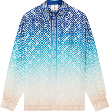 Casa JACQUARD GRADIENT SILK SHIRT