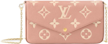 Pochette felicie rose trianon crème  toile facture