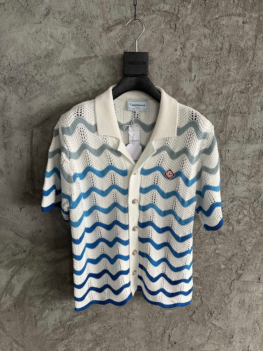 Wavy Gradient Crochet Shirt Casablanca