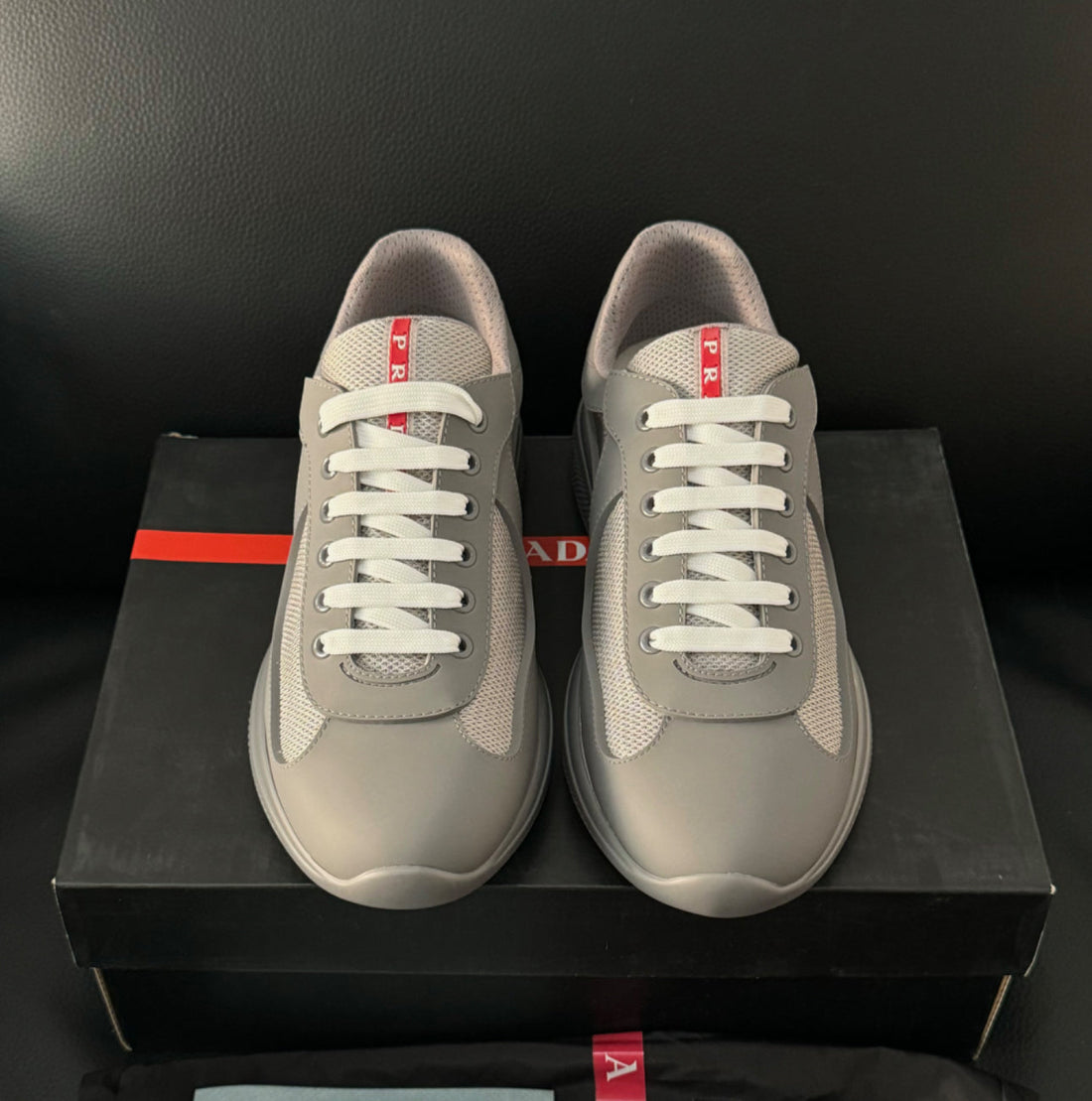 Sneakers Prada America´s Cup grey Gomme & tissu bike 10/10