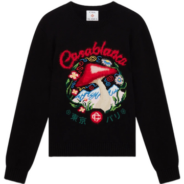 COTTON EMBROIDERED MUSHROOM JUMPER CAS