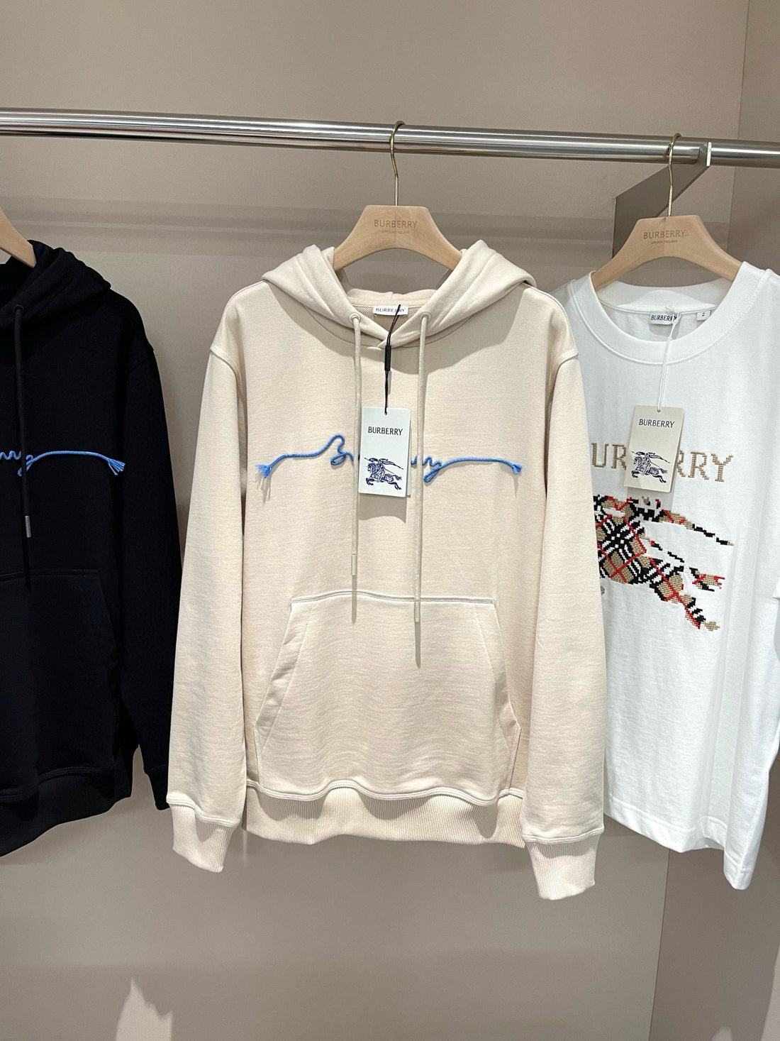 Hoodie en coton à logo corde Burberry