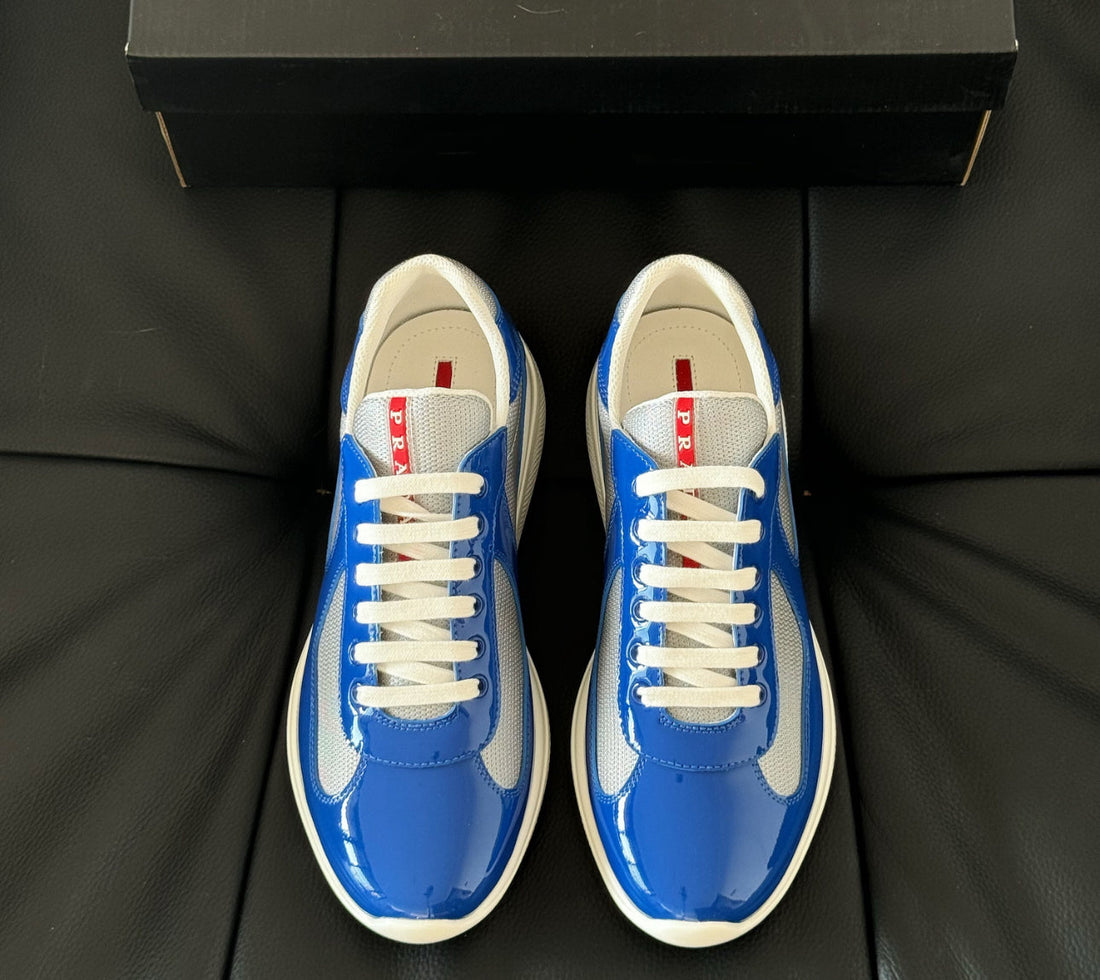 Sneakers Prada America´s Cup bleu foncée tissu bike lisse 10/10
