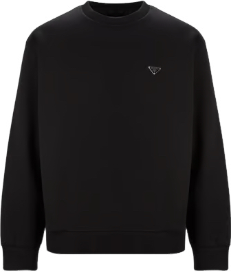 PRADA Sweatshirt en coton mélangé - Noir 10/10