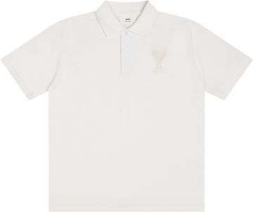 Polo blanc à petit logo ami de cœur blanc