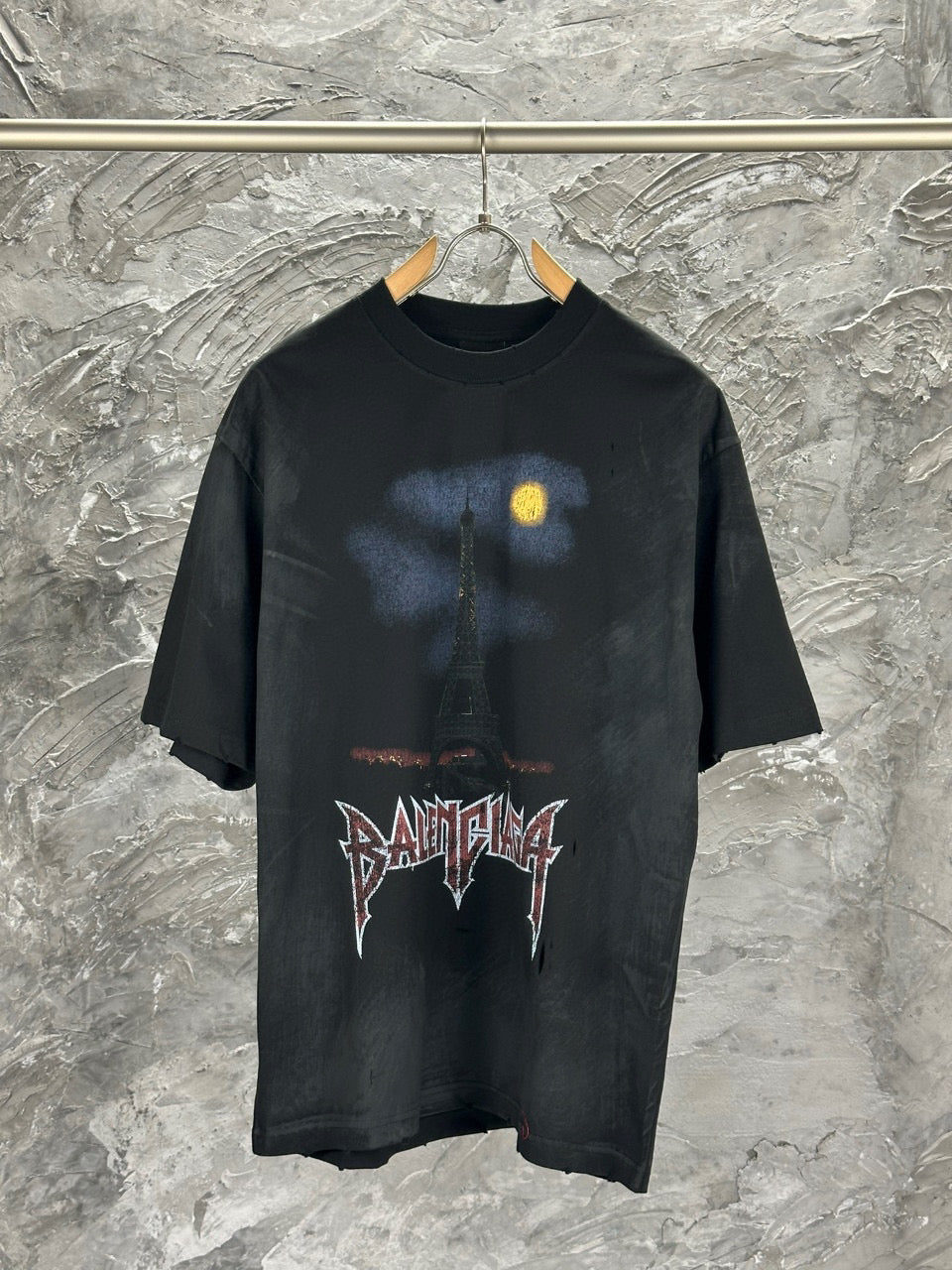 BALENCIAGA  T-shirt Paris Moon oversize - Noir