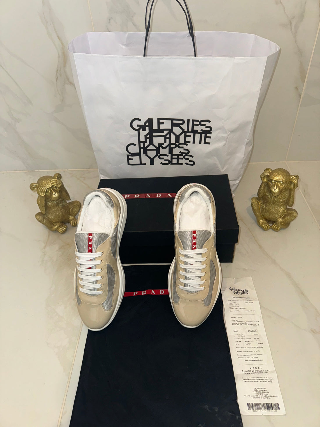 Sneakers Prd America´s Cup tissu bike lisse beige