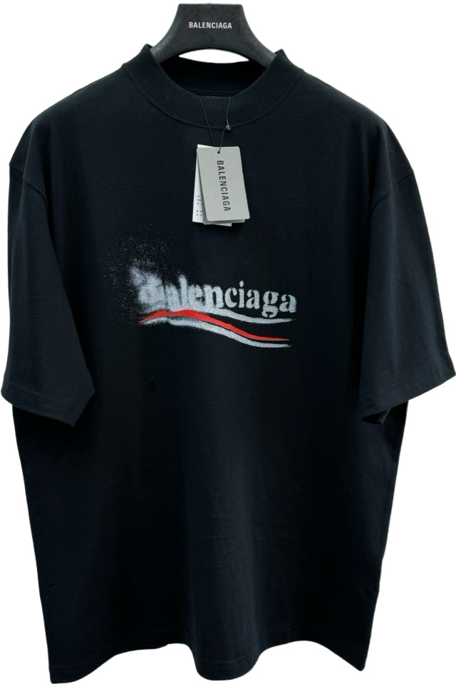 T-shirt Balenciaga oversized coton black