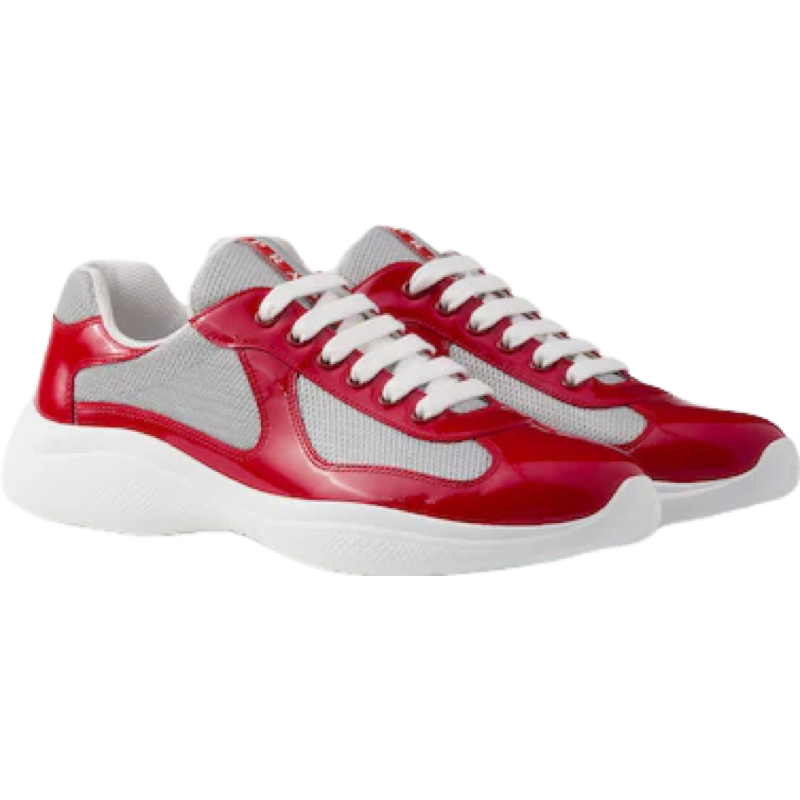 Sneakers Prada America´s Cup tissu bike lisse red 10/10