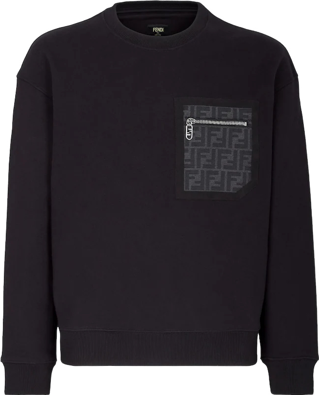Pull FENDI noir poche zippée
