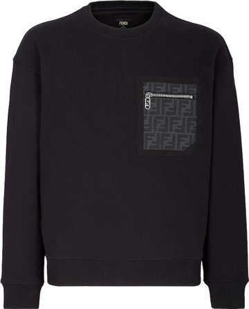Pull FENDI noir poche zippée