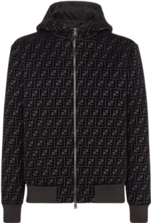 Blouson Sweat-shirt en jersey noir FENDI 10/10
