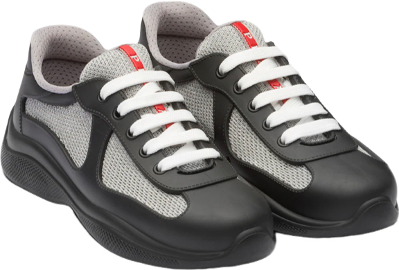 Sneakers Prada America ´ s Cup black Gomme & tissu bike