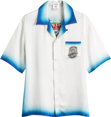 Men's Blue Casa Way Skate Vacation Shirt