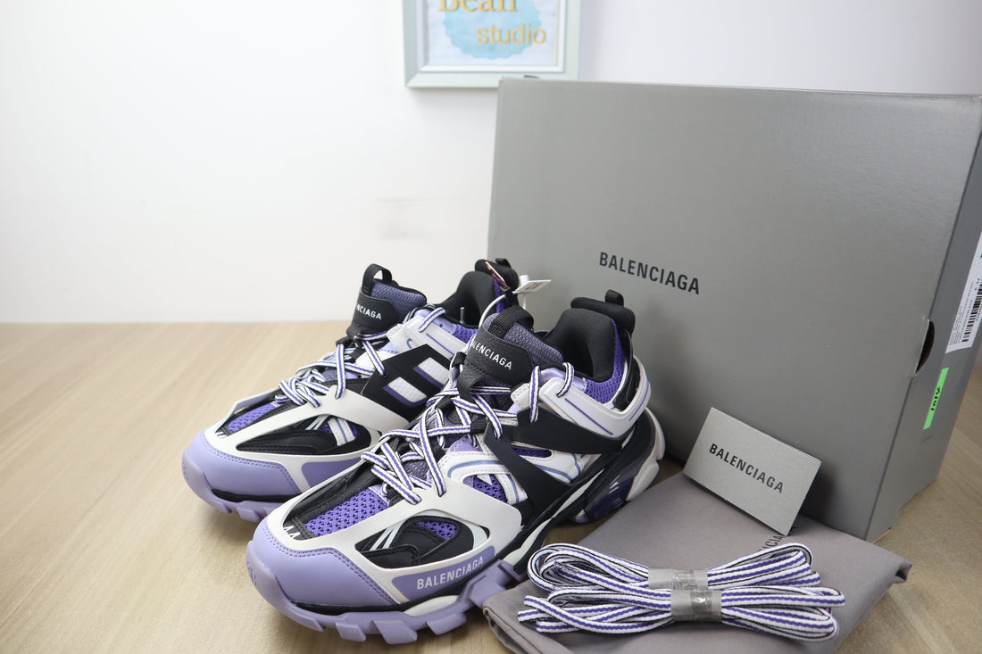 Balenciaga track white purple facture