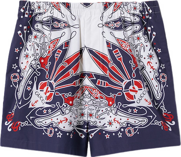 SHORT GUCCI BANDANA PRINT COTTON SHIRT
