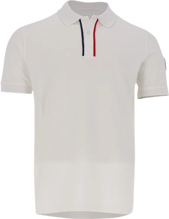Moncler Polo patch a logo blanc