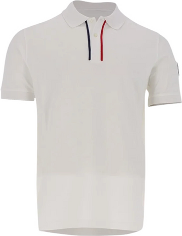 Moncler Polo patch a logo blanc
