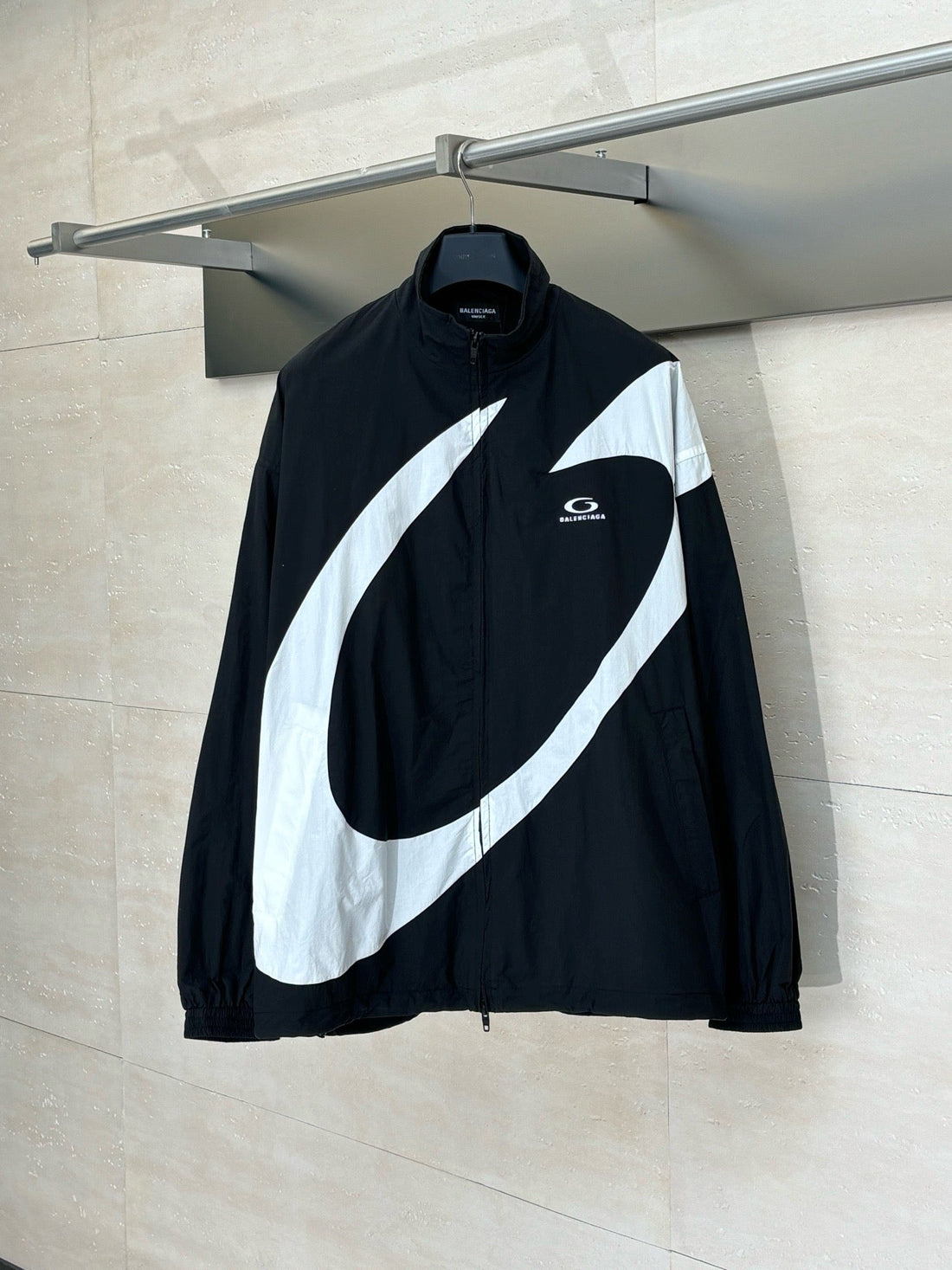 VESTE BALENCIAGA TRACKSUIT LOOP SPORTS ICON POUR HOMME EN NOIR
