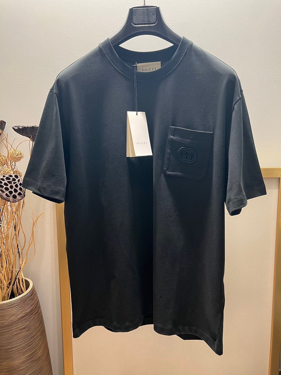 T-SHIRT GUCCI EN JERSEY DE COTON AVEC EMPIÈCEMENT