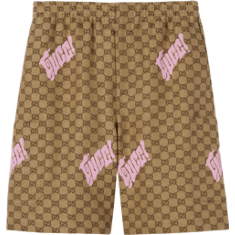 SHORT GUCCI EN TOILE EN MÉLANGE DE LIN AVEC BRODERIE