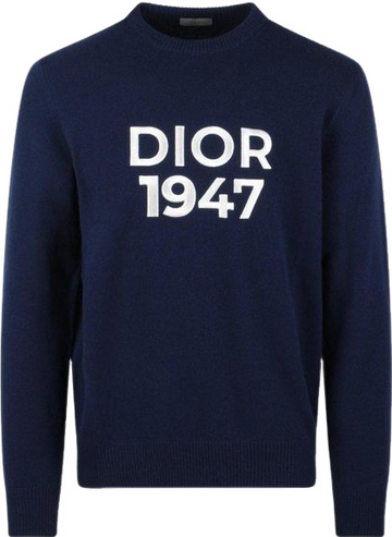 Pull à col rond CD Icon Jersey de cachemire bleu marine