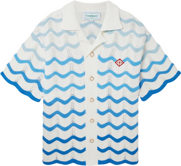 Wavy Gradient Crochet Shirt Casablanca