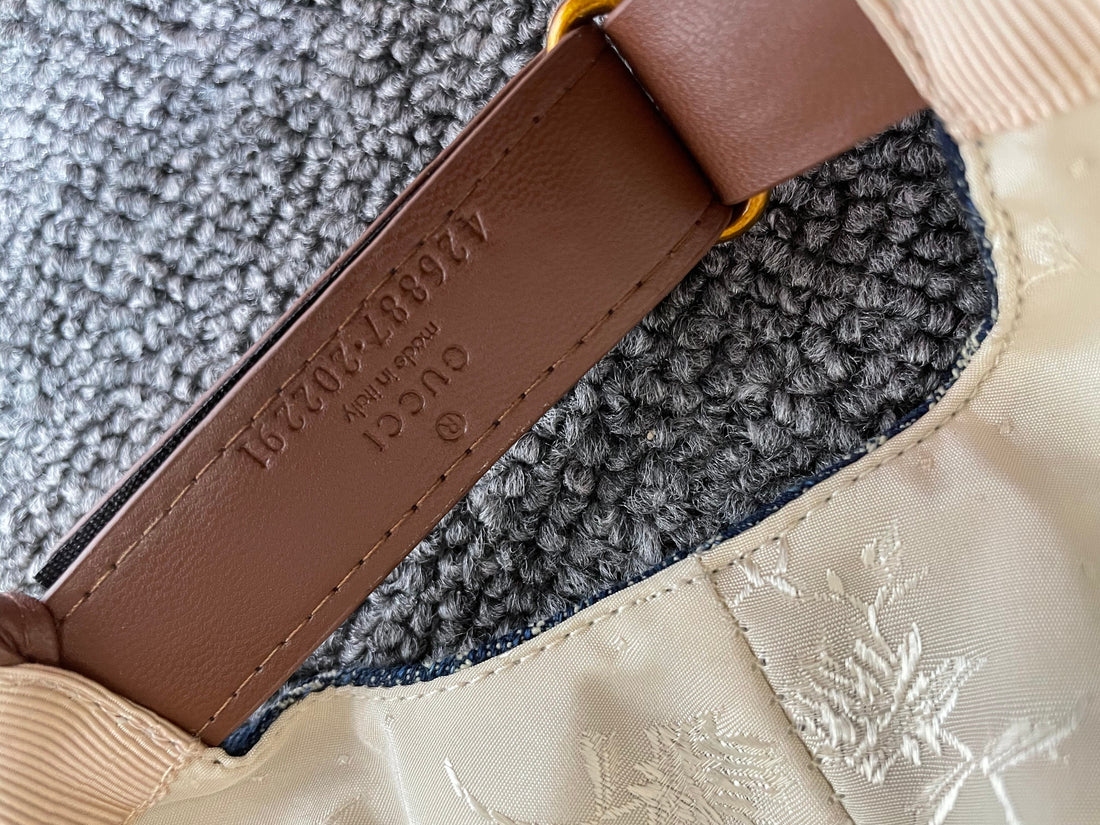 Casquette Gucci jean avec ticket