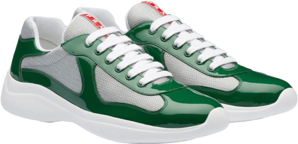 Sneakers Prada America ´ s Cup Gomme & tissu bike green 9/10