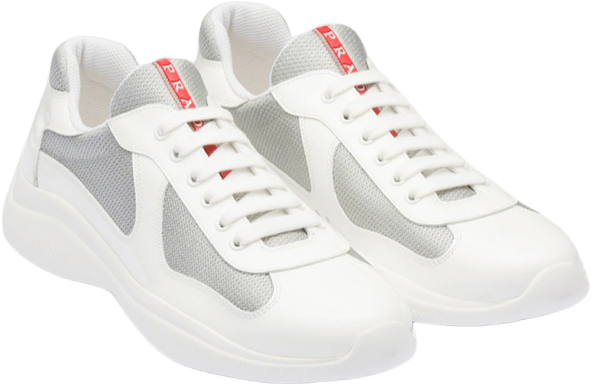 Sneakers Prada America ´ s Cup  tissu bike lisse white