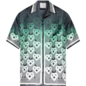 CASAB ENSEMBLE  chemise en soie en dégradé à motif monogrammé