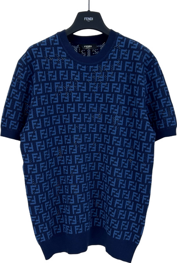 Pull coton lin FENDI BLEU
