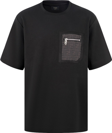 T shirt Fendi noir poche