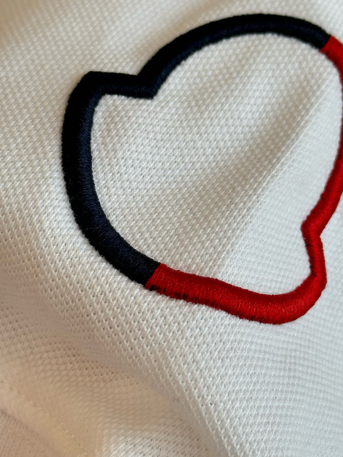 Moncler Polo patch a logo blanc