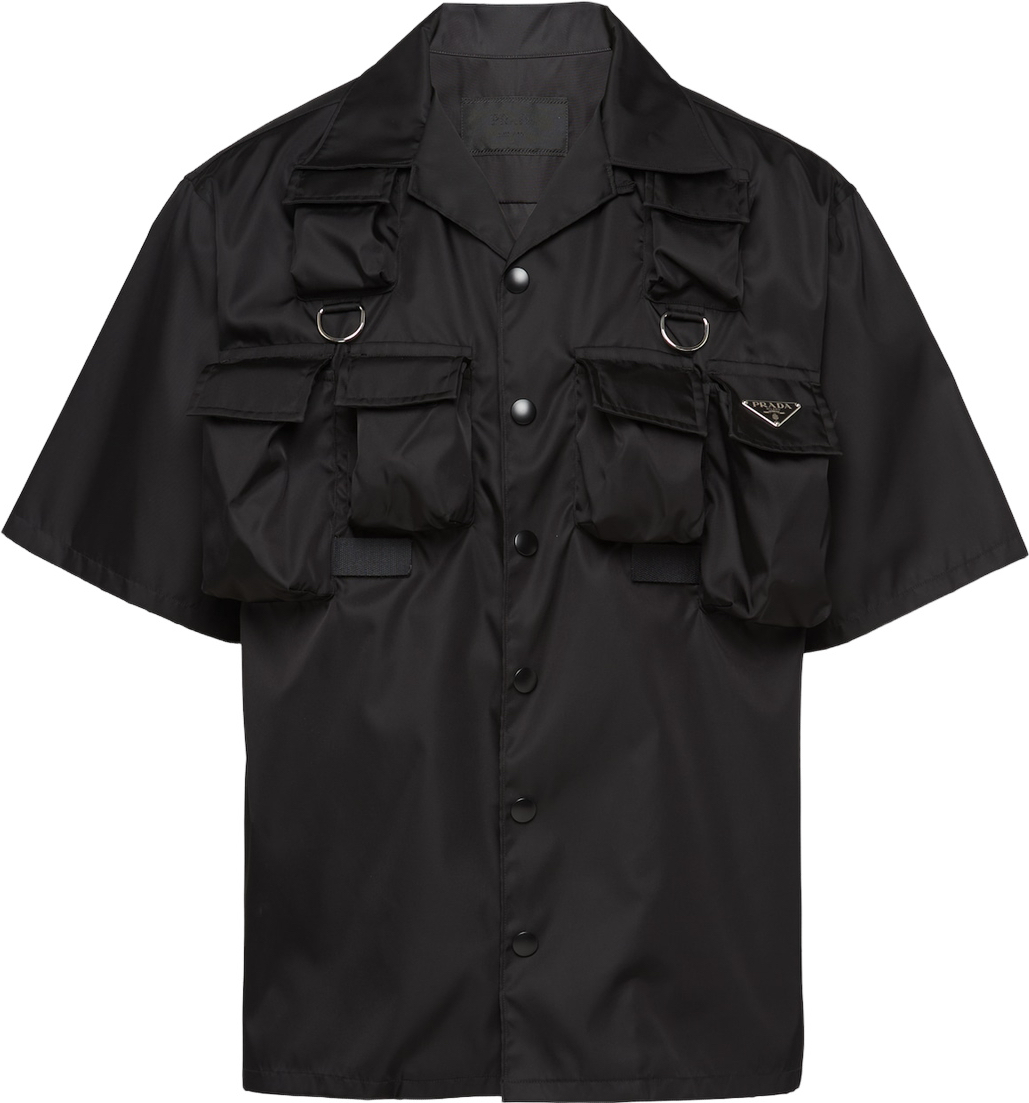 Chemise à manches courtes en Re-Nylon Prada