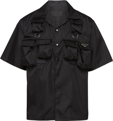 Chemise à manches courtes en Re-Nylon Prada