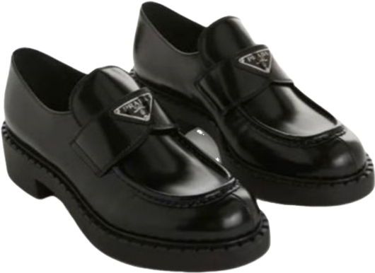 Mocassins Prada noir facture