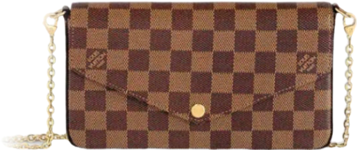 Pochette felicie damier Ebene facture