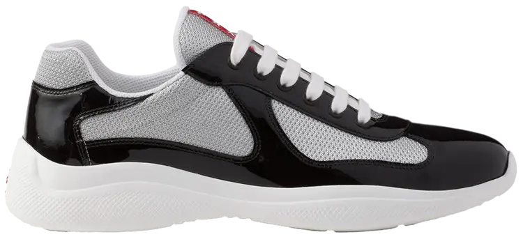 Sneakers Prada America´s Cup noir et blanc  tissu bike lisse 10/10