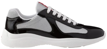 Sneakers Prada America´s Cup noir et blanc  tissu bike lisse 10/10